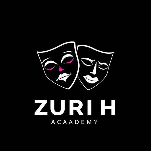 Logo der Schauspiel Akademie Zürich, stilisierte Theatermasken