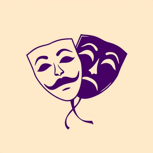 Schauspiel Akademie Zürich Logo – stilisiertes Theatermasken-Symbol in Violett und Beige